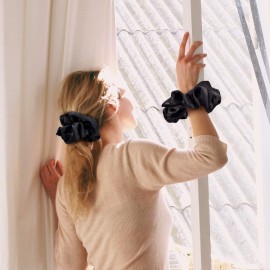 CEELGON Black Big Scrunchies for Women 6.3Inches Large Scrunchie Satin Oversized Silk Thick Elastic Hair Ties Jumbo Hair Scrunchies 6 Pack (Black) CEELGON Black Big Scrunchies for Women 6.3Inches Large Scrunchie Satin Oversized Silk Thick Elastic Hair Ties Jumbo Hair Scrunchies 6 Pack (Black)