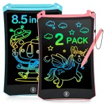 LCD Writing Tablet, 2 Pack Toddler Kids Toys, 8.5 Inch Coloring Books Drawing Pad, Travel Essentials Airplane Toys Road Trip Activities, Birthday Gifts for Girls Boys Age 3-8