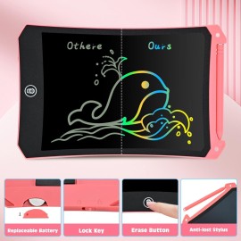 LCD Writing Tablet, 2 Pack Toddler Kids Toys, 8.5 Inch Coloring Books Drawing Pad, Travel Essentials Airplane Toys Road Trip Activities, Birthday Gifts for Girls Boys Age 3-8