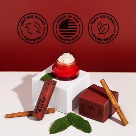 Poppy & Pout Cinnamint Jumbo Lip Balm | All Natural Lip Balms & Moisturizers | Hydrates with Beeswax, Vitamin E, Organic Coconut Oil | Cruelty-Free | Lip Balm in Recyclable Cardboard Tube Poppy & Pout Cinnamint Jumbo Lip Balm | All Natural Lip Balms & Moisturizers | Hydrates with Beeswax, Vitamin E, Organic Coconut Oil | Cruelty-Free | Lip Balm in Recyclable Cardboard Tube