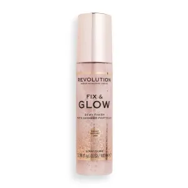 Makeup Revolution Fix & Glow Fixing Spray, Illuminating & Hydrating, Vegan & Cruelty-Free, 3.38 Fl Oz