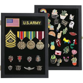 Verani Pin Display Case - 11x14 Pin Collection Display with 98% Uv Protection Acrylic Door for Military Medals, Beach Tags, Jewelry Pins, Pin Gift, Insignia Ribbons, Pin Enthusiast Collectibles, Black Verani Pin Display Case - 11x14 Pin Collection Display with 98% Uv Protection Acrylic Door for Military Medals, Beach Tags, Jewelry Pins, Pin Gift, Insignia Ribbons, Pin Enthusiast Collectibles, Black