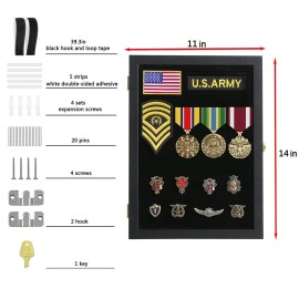 Verani Pin Display Case - 11x14 Pin Collection Display with 98% Uv Protection Acrylic Door for Military Medals, Beach Tags, Jewelry Pins, Pin Gift, Insignia Ribbons, Pin Enthusiast Collectibles, Black Verani Pin Display Case - 11x14 Pin Collection Display with 98% Uv Protection Acrylic Door for Military Medals, Beach Tags, Jewelry Pins, Pin Gift, Insignia Ribbons, Pin Enthusiast Collectibles, Black