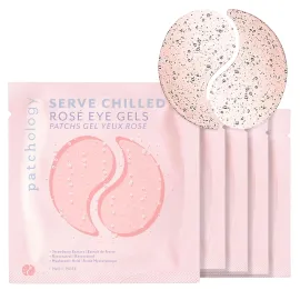 Patchology Serve Chilled Ros Hydrating Under Eye Patches - Hyaluronic & Antioxidant-Infused Eye Masks to Reduce Dark Circles & Fine Lines - Ideal Mothers Day Skincare Essentials (5 Pairs)
