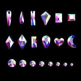 Yzzseven 12 Types of 600 Crystal AB Diamonds + 2500 Flat Rhinestones Mix 20 Styles Flatback DIY Crafts Rhinestone Crystals 3D Ornaments Flat Back Stones Set + Tweezers + Drill Pen Yzzseven 12 Types of 600 Crystal AB Diamonds + 2500 Flat Rhinestones Mix 20 Styles Flatback DIY Crafts Rhinestone Crystals 3D Ornaments Flat Back Stones Set + Tweezers + Drill Pen