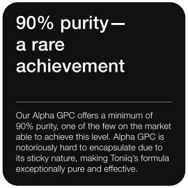Toniiq Ultra High Purity Alpha GPC Capsules - 600mg Concentrated Formula - 90%+ Highly Purified and Bioavailable Nootropic - 120 Capsules Alpha GPC Supplement Toniiq Ultra High Purity Alpha GPC Capsules - 600mg Concentrated Formula - 90%+ Highly Purified and Bioavailable Nootropic - 120 Capsules Alpha GPC Supplement