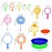Roberly 15 Pack Bubble Wands Set with Tray Bulk Funny Bubble Making Toy for Kids - Summer Outdoor Toys & Also Gifts for Kids Birthday Games Party Favors