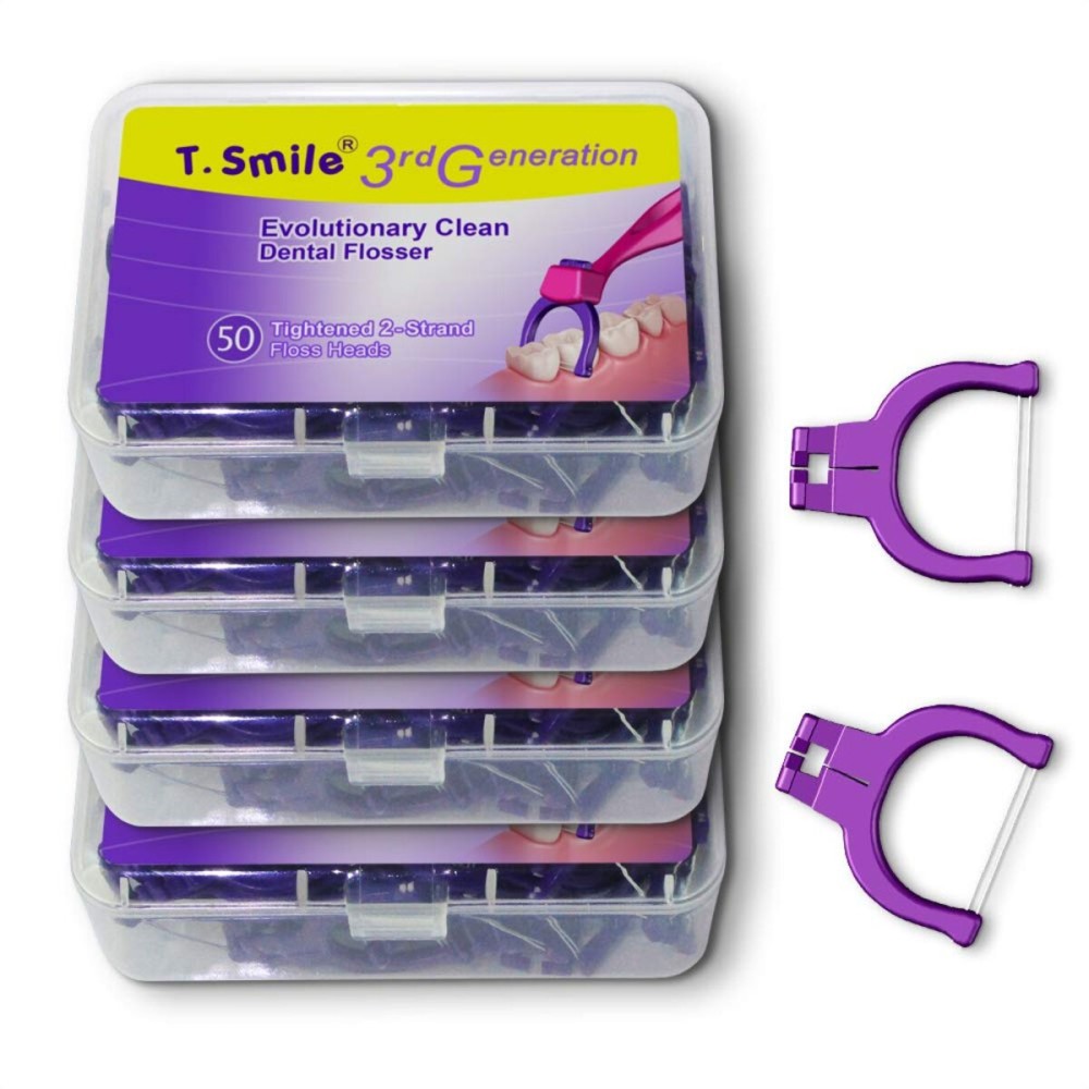 T.Smile Evolutionary Clean Dental Flossers, Kit of Refills Plus Long Handle (200 T-Tension Refills) T.Smile Evolutionary Clean Dental Flossers, Kit of Refills Plus Long Handle (200 T-Tension Refills)