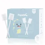 Papablic Baby Tongue Cleaner, Baby Oral Cleaner, Disposable Infant Mouth Cleaner Newborn, Upgrade Gum Cleaner with Paper Handle or Infants Ages 0-2 Years, 100 Pack