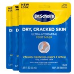 Dr. Scholl\'s Dry, Cracked Skin, Ultra Hydrating Foot Mask, 3 Pairs Moisturizing Socks: Intensely Moisturizes Repairs and Softens Rough Dry Skin with Urea & Essential Oils for Dry Cracked Feet