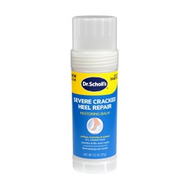 Dr. Scholl\'s Severe Cracked Heel Repair Restoring Balm 2.5oz, with 25% Urea for Dry, Cracked Feet, Heals and Moisturizes for Healthy Feet