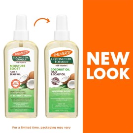 Palmer\'s Coconut Oil Moisture Boost, Restorative Hair and Scalp Oil Spray, Lasting Hydration and Shine for Dry or Damaged Hair, Promotes Scalp Health, 5.1 Oz Palmer\'s Coconut Oil Moisture Boost, Restorative Hair and Scalp Oil Spray, Lasting Hydration and Shine for Dry or Damaged Hair, Promotes Scalp Health, 5.1 Oz