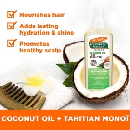 Palmer\'s Coconut Oil Moisture Boost, Restorative Hair and Scalp Oil Spray, Lasting Hydration and Shine for Dry or Damaged Hair, Promotes Scalp Health, 5.1 Oz Palmer\'s Coconut Oil Moisture Boost, Restorative Hair and Scalp Oil Spray, Lasting Hydration and Shine for Dry or Damaged Hair, Promotes Scalp Health, 5.1 Oz