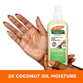 Palmer\'s Coconut Oil Moisture Boost, Restorative Hair and Scalp Oil Spray, Lasting Hydration and Shine for Dry or Damaged Hair, Promotes Scalp Health, 5.1 Oz Palmer\'s Coconut Oil Moisture Boost, Restorative Hair and Scalp Oil Spray, Lasting Hydration and Shine for Dry or Damaged Hair, Promotes Scalp Health, 5.1 Oz