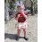 Mioglrie Newborn Baby Girl Clothes Romper Shorts Set Ruffle Infant Knitted Girls\' Clothing Daddys Little Maroon 0-3 Months