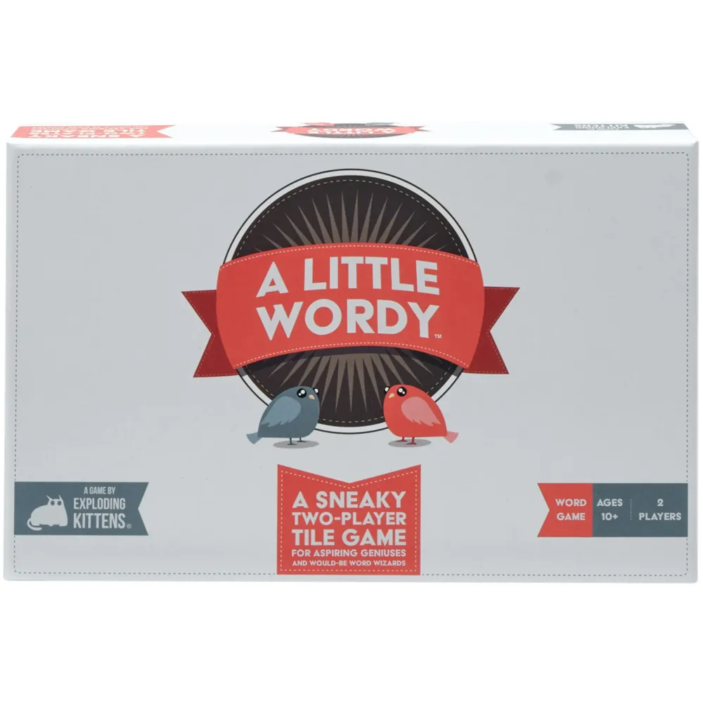 A Little Wordy by Exploding Kittens - 2 Players - Ages 10+ - 15 Minutes to Play - Letter Tile Word Game for Adults and Teens, Ideal for Date Night Game or Couples Fun A Little Wordy by Exploding Kittens - 2 Players - Ages 10+ - 15 Minutes to Play - Letter Tile Word Game for Adults and Teens, Ideal for Date Night Game or Couples Fun