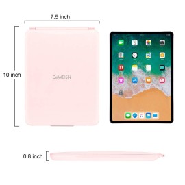 deweisn Folding Travel Mirror Lighted Makeup Mirror with 72 LEDs 3 Colors Light Modes, USB Rechargable, Portable, Ultra Thin, CompactVanity Mirror with Touch Screen Dimming for Cosmetic (Pink) deweisn Folding Travel Mirror Lighted Makeup Mirror with 72 LEDs 3 Colors Light Modes, USB Rechargable, Portable, Ultra Thin, CompactVanity Mirror with Touch Screen Dimming for Cosmetic (Pink)