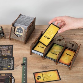 SMONEX Wooden Organizer Compatible with Betrayal at House on The Hill - Storage Organizer with Engraved Design and Amazing Dice Tower - Ideal as Board Game Accessories or Gifts for Board Games Fans SMONEX Wooden Organizer Compatible with Betrayal at House on The Hill - Storage Organizer with Engraved Design and Amazing Dice Tower - Ideal as Board Game Accessories or Gifts for Board Games Fans