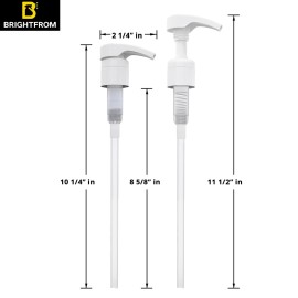 BRIGHTFROM Universal Dispensing Pump, Perfect for Shampoo & Conditioner 1L /33.8 OZ - Fits for Most Bottles or Any Refillable Bottles from 12oz to 33.8oz with 28/410 Neck Size, 2 Pack, White/Black BRIGHTFROM Universal Dispensing Pump, Perfect for Shampoo & Conditioner 1L /33.8 OZ - Fits for Most Bottles or Any Refillable Bottles from 12oz to 33.8oz with 28/410 Neck Size, 2 Pack, White/Black