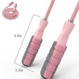 FITMYFAVO Jump Rope Cotton Adjustable Skipping Weighted jumprope for WomenAdult and Children Athletic Fitness Exercise Jumping Rope FITMYFAVO Jump Rope Cotton Adjustable Skipping Weighted jumprope for WomenAdult and Children Athletic Fitness Exercise Jumping Rope