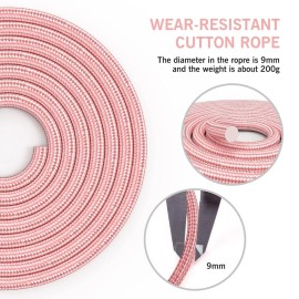 FITMYFAVO Jump Rope Cotton Adjustable Skipping Weighted jumprope for WomenAdult and Children Athletic Fitness Exercise Jumping Rope FITMYFAVO Jump Rope Cotton Adjustable Skipping Weighted jumprope for WomenAdult and Children Athletic Fitness Exercise Jumping Rope