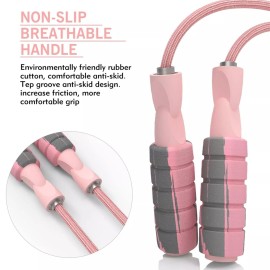 FITMYFAVO Jump Rope Cotton Adjustable Skipping Weighted jumprope for WomenAdult and Children Athletic Fitness Exercise Jumping Rope FITMYFAVO Jump Rope Cotton Adjustable Skipping Weighted jumprope for WomenAdult and Children Athletic Fitness Exercise Jumping Rope