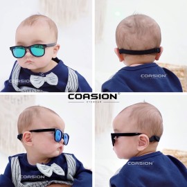 COASION Bendable Flexible Polarized Newborn Baby Sunglasses with Strap for Infant Boys Girls Age 0-12 Months (Black/Green Mirror) COASION Bendable Flexible Polarized Newborn Baby Sunglasses with Strap for Infant Boys Girls Age 0-12 Months (Black/Green Mirror)