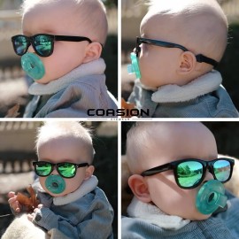 COASION Bendable Flexible Polarized Newborn Baby Sunglasses with Strap for Infant Boys Girls Age 0-12 Months (Black/Green Mirror) COASION Bendable Flexible Polarized Newborn Baby Sunglasses with Strap for Infant Boys Girls Age 0-12 Months (Black/Green Mirror)