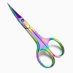 Stelone Professional Grooming Scissors - Eyebrow Scissors - Small Curved Stainless Steel Manicure & Beauty Scissor for Women