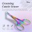 Stelone Professional Grooming Scissors - Eyebrow Scissors - Small Curved Stainless Steel Manicure & Beauty Scissor for Women