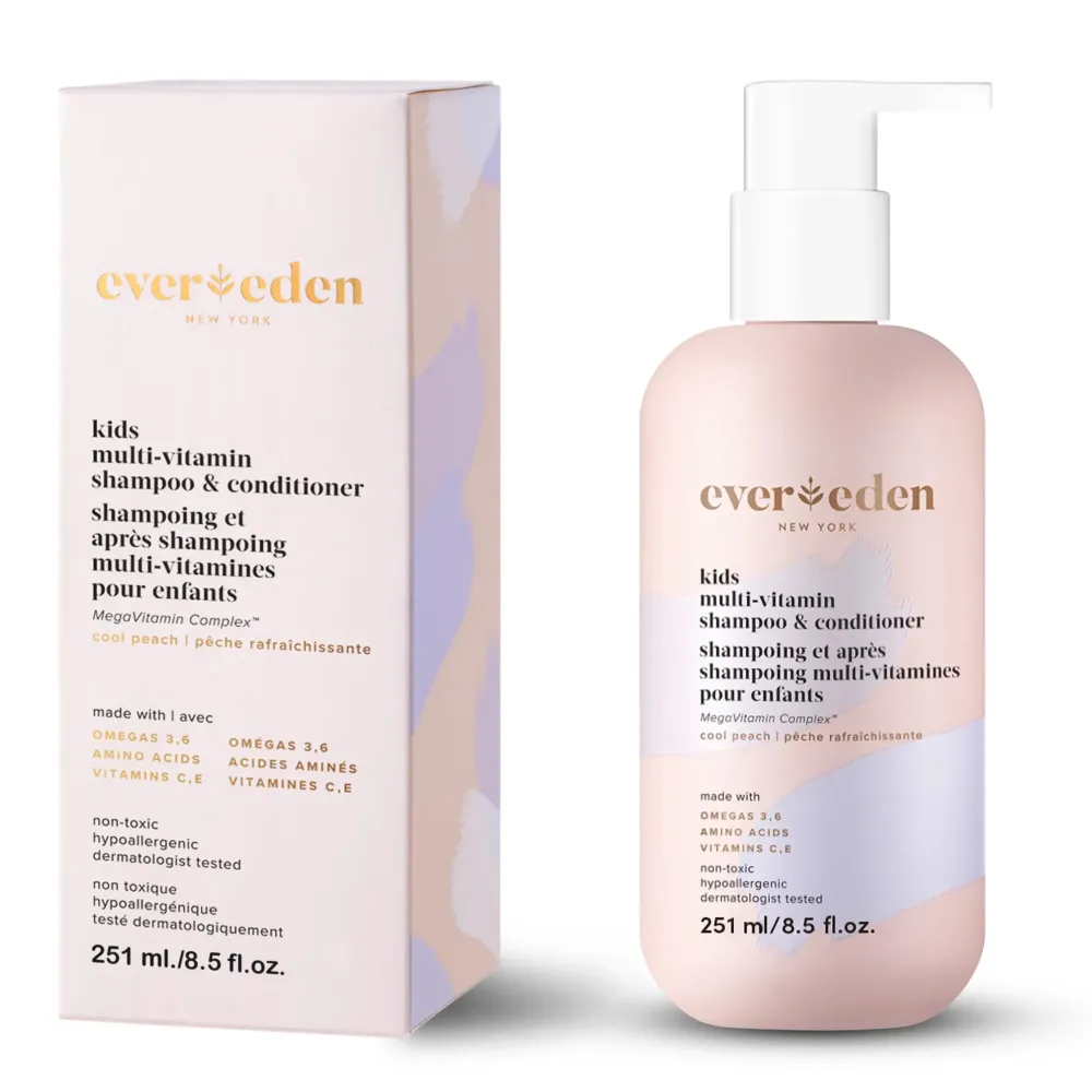 Evereden Kids Shampoo and Conditioner 2 in 1: Cool Peach, 8.5 fl oz. | Gentle Kids Skin Care | Non-toxic and Clean Ingredients Evereden Kids Shampoo and Conditioner 2 in 1: Cool Peach, 8.5 fl oz. | Gentle Kids Skin Care | Non-toxic and Clean Ingredients