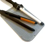 Large Heat Resistant Mat for Curling Irons, Hair Straightener, Flat Irons and Hair Styling Tools 11 x 7.5, Grey