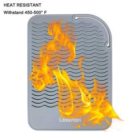 Large Heat Resistant Mat for Curling Irons, Hair Straightener, Flat Irons and Hair Styling Tools 11 x 7.5, Grey Large Heat Resistant Mat for Curling Irons, Hair Straightener, Flat Irons and Hair Styling Tools 11 x 7.5, Grey