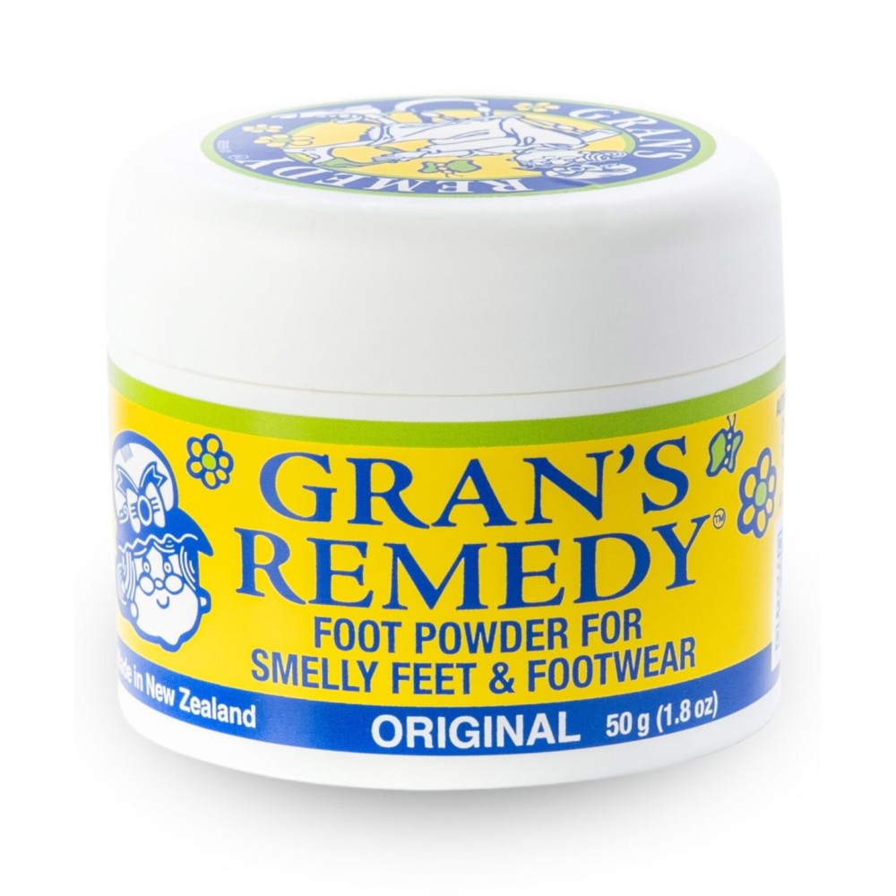 Gran\'s Remedy Original Unscented Shoe Deodorizer and Foot Powder for Smelly Feet - Effective Shoe Odor Eliminator in Travel Size - Absorbs Sweat and Moisture for Shoes and Feet