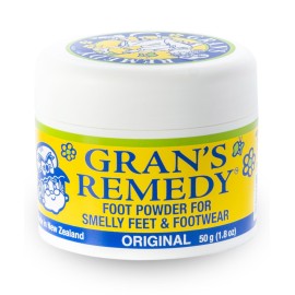 Gran\'s Remedy Original Unscented Shoe Deodorizer and Foot Powder for Smelly Feet - Effective Shoe Odor Eliminator in Travel Size - Absorbs Sweat and Moisture for Shoes and Feet