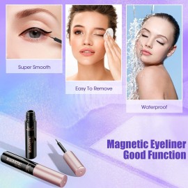 DEJAVIA Magnetic Lashes [10 Pairs], Premium Natural Looking Magnetic Eyelashes with Eyeliner KitReusable Lightweight Wispy Strong Magnetic Eyelashes with Applicator and Tweezers, No Glue Needed