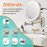 Rechargeable Wall Mounted Lighted Makeup Vanity Mirror 8 Inch Double Sided 1X 10X Magnifying Bathroom Mirror, 3 Color Lighting, Touch Screen Dimming, Extended Arm 360 Rotation Shaving Light up Mirror