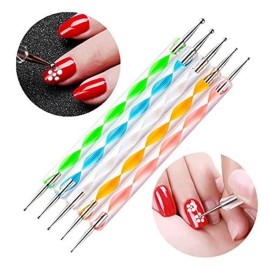 FULINJOY 5PCS Dotting Pens with 3 PCS Nail Painting Brushes, Nail Art Design Tools FULINJOY 5PCS Dotting Pens with 3 PCS Nail Painting Brushes, Nail Art Design Tools