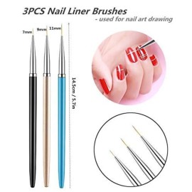 FULINJOY 5PCS Dotting Pens with 3 PCS Nail Painting Brushes, Nail Art Design Tools FULINJOY 5PCS Dotting Pens with 3 PCS Nail Painting Brushes, Nail Art Design Tools