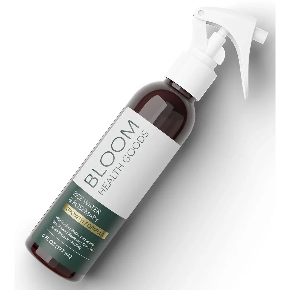 Bloom Health Goods Rosemary & Fermented Rice Water Tonic Growth Spray for Hair Health - Whole Plant Ingredients - 6 Fluid Ounces Bloom Health Goods Rosemary & Fermented Rice Water Tonic Growth Spray for Hair Health - Whole Plant Ingredients - 6 Fluid Ounces