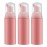 Tekson Foam Pump Bottle (Pink), Empty Travel Size Foam Dispenser Pump for Soap Shampoo, Lash Cleanser(60ml, 3PCS)