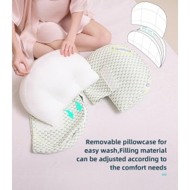 Oternal Pregnancy Pillow for Pregnant Women - Comfortable Maternity Pillow for Side Sleepers, Supports Back, Belly, HIPS, and Legs, with Removable & Adjustable Cover
