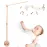 JETMHH Baby Crib Mobile Arm Wooden Holder 30 inch Beech Hangers with Rotating Music Box Nursery Decor Attachment Safe Anti Slip Set