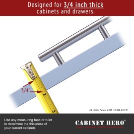 Cabinet Hero Slimline Door Protector - Clear Slip-On Plastic Edge Guard for Kitchen & Drawer Fronts - Ideal for Protecting Moms Kitchen - 3/4 Thick, 18 Length, Clear, Pack of 4 Cabinet Hero Slimline Door Protector - Clear Slip-On Plastic Edge Guard for Kitchen & Drawer Fronts - Ideal for Protecting Moms Kitchen - 3/4 Thick, 18 Length, Clear, Pack of 4