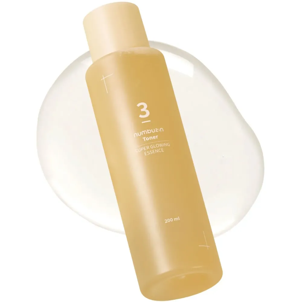 numbuzin No.3 Toner | Super Glowing Essence Toner | Skin Radiance, Pore Tightening, Skin Texture, Hydration | Fermented Ingredients, Niacinamide, Galactomyces | 6.76 fl. oz. numbuzin No.3 Toner | Super Glowing Essence Toner | Skin Radiance, Pore Tightening, Skin Texture, Hydration | Fermented Ingredients, Niacinamide, Galactomyces | 6.76 fl. oz.