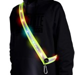 OLIKER LED Reflective Running Gear High Visibility LED Flashing Sash Outdoor Running Cycling Hiking Jogging Rechargeable Illuminating Gear for Men and Women Night Safety Walking (Green)