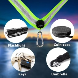 OLIKER LED Reflective Running Gear High Visibility LED Flashing Sash Outdoor Running Cycling Hiking Jogging Rechargeable Illuminating Gear for Men and Women Night Safety Walking (Green) OLIKER LED Reflective Running Gear High Visibility LED Flashing Sash Outdoor Running Cycling Hiking Jogging Rechargeable Illuminating Gear for Men and Women Night Safety Walking (Green)