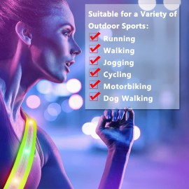 OLIKER LED Reflective Running Gear High Visibility LED Flashing Sash Outdoor Running Cycling Hiking Jogging Rechargeable Illuminating Gear for Men and Women Night Safety Walking (Green) OLIKER LED Reflective Running Gear High Visibility LED Flashing Sash Outdoor Running Cycling Hiking Jogging Rechargeable Illuminating Gear for Men and Women Night Safety Walking (Green)