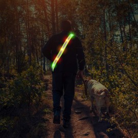 OLIKER LED Reflective Running Gear High Visibility LED Flashing Sash Outdoor Running Cycling Hiking Jogging Rechargeable Illuminating Gear for Men and Women Night Safety Walking (Green) OLIKER LED Reflective Running Gear High Visibility LED Flashing Sash Outdoor Running Cycling Hiking Jogging Rechargeable Illuminating Gear for Men and Women Night Safety Walking (Green)