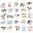 Aowplc 50 Pcs Cow Stickers Pack, Vinyl Waterproof Cute Cartoon Animal Sticker for Kids